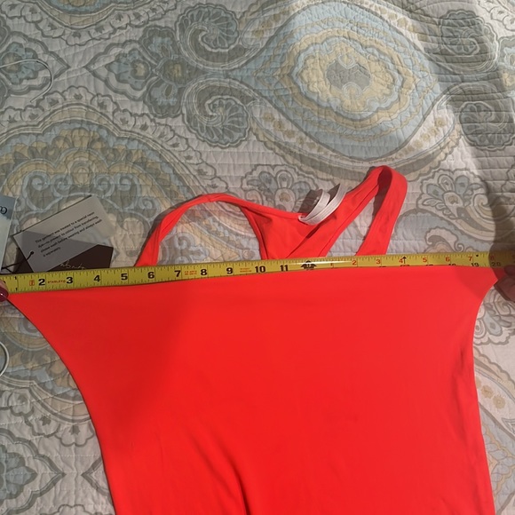 Aritzia neon poppy red tank top, sz L - Picture 9 of 10